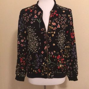 Cynthia Rowley Size S Floral Bomber Jacket